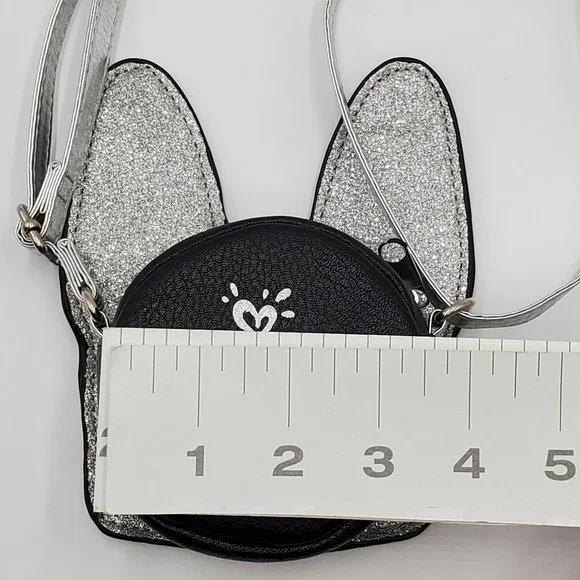 Justice Glitter Boston Terrier Mini Cross Body Bag - Picture 11 of 14